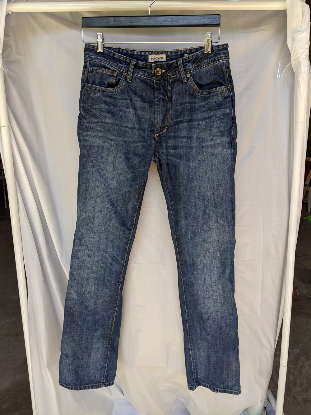 Le Chateau Straight Leg Jeans - Dark Blue